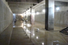 cistern being sealed during construction